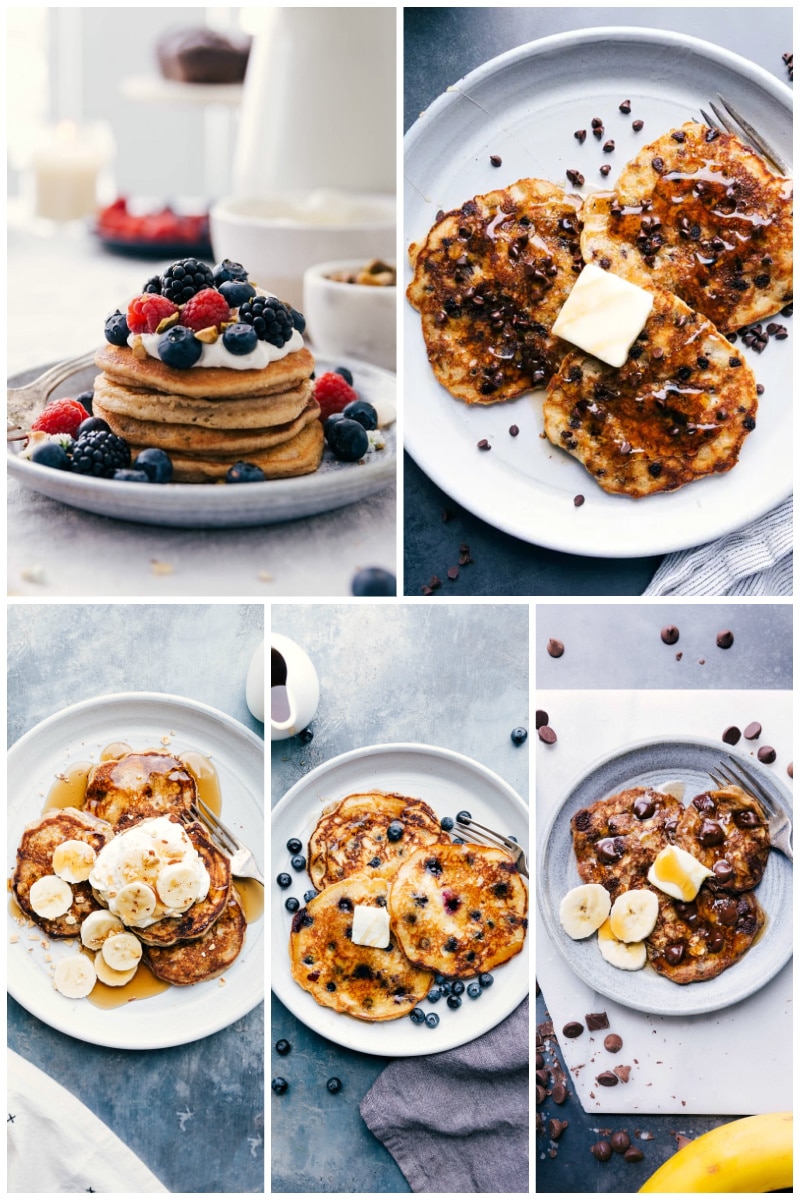 Collage of pancake photos