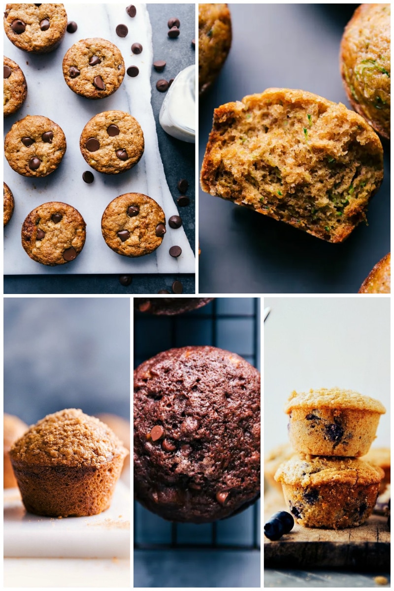 Collage of muffin recipes