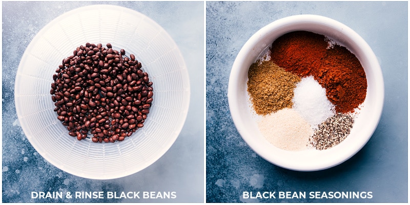 Ingredients for Black Bean Wraps