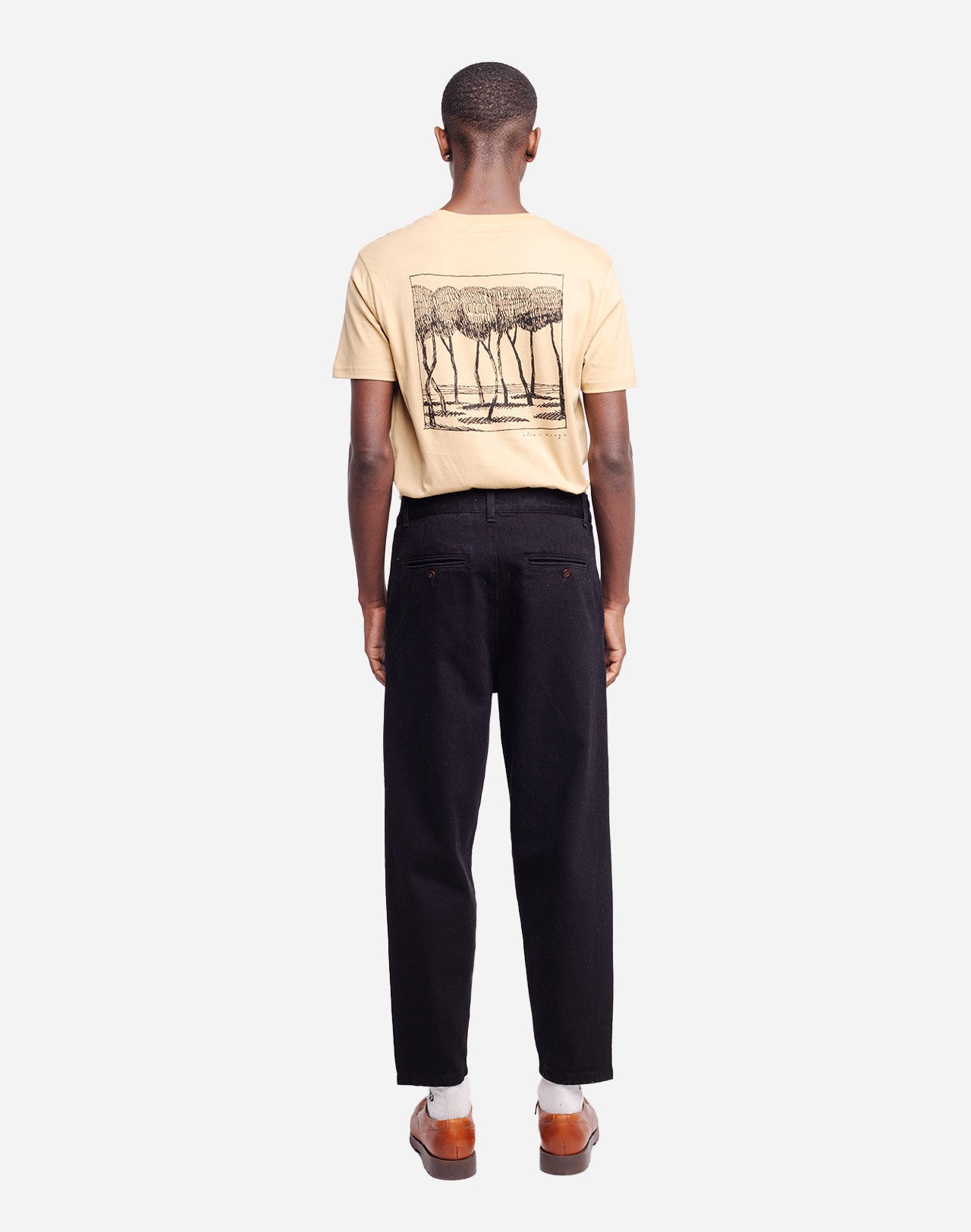 BLACK COTTON TROUSERS