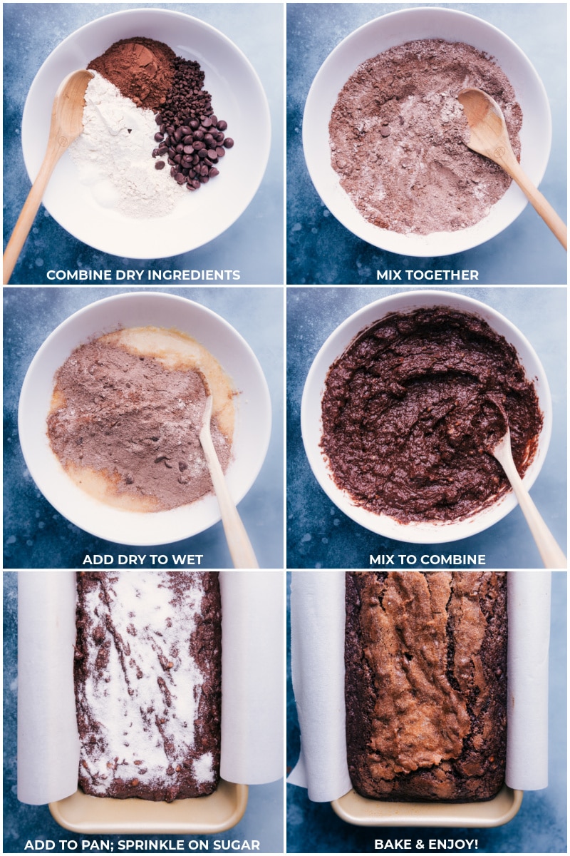 Process shots-- images of the dry ingredients being mixed together