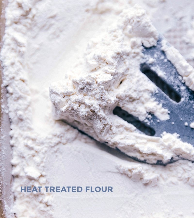 Heat treating the flour 
