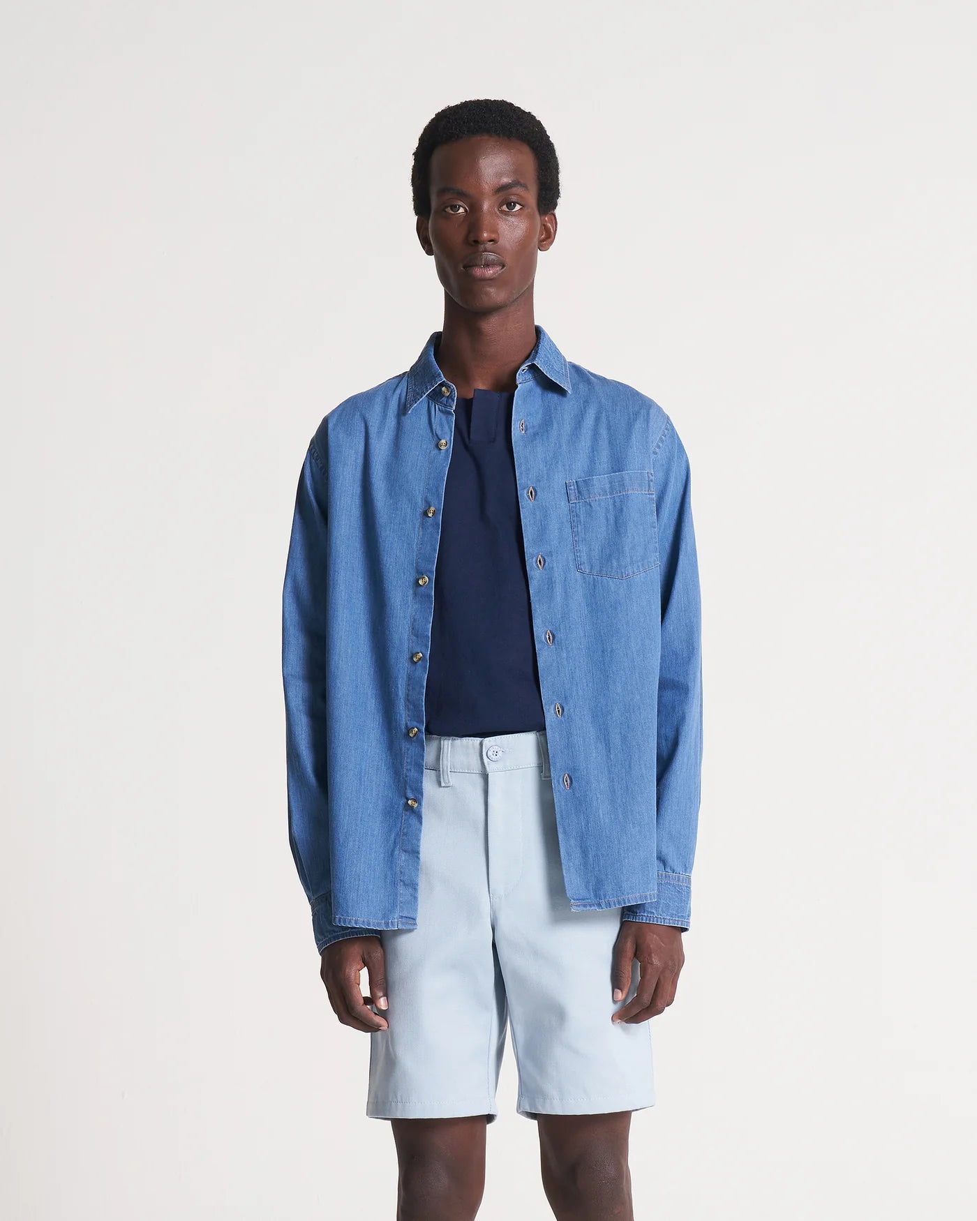 1 POCKET SHIRT - COTTON DENIM