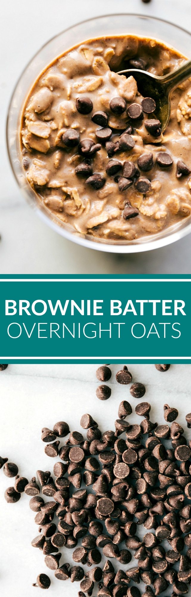 A double-chocolate, brownie flavored batch of overnight oats. These take minutes to prepare and taste so good it will be like eating dessert for breakfast. Recipe via chelseasmessyapron.com