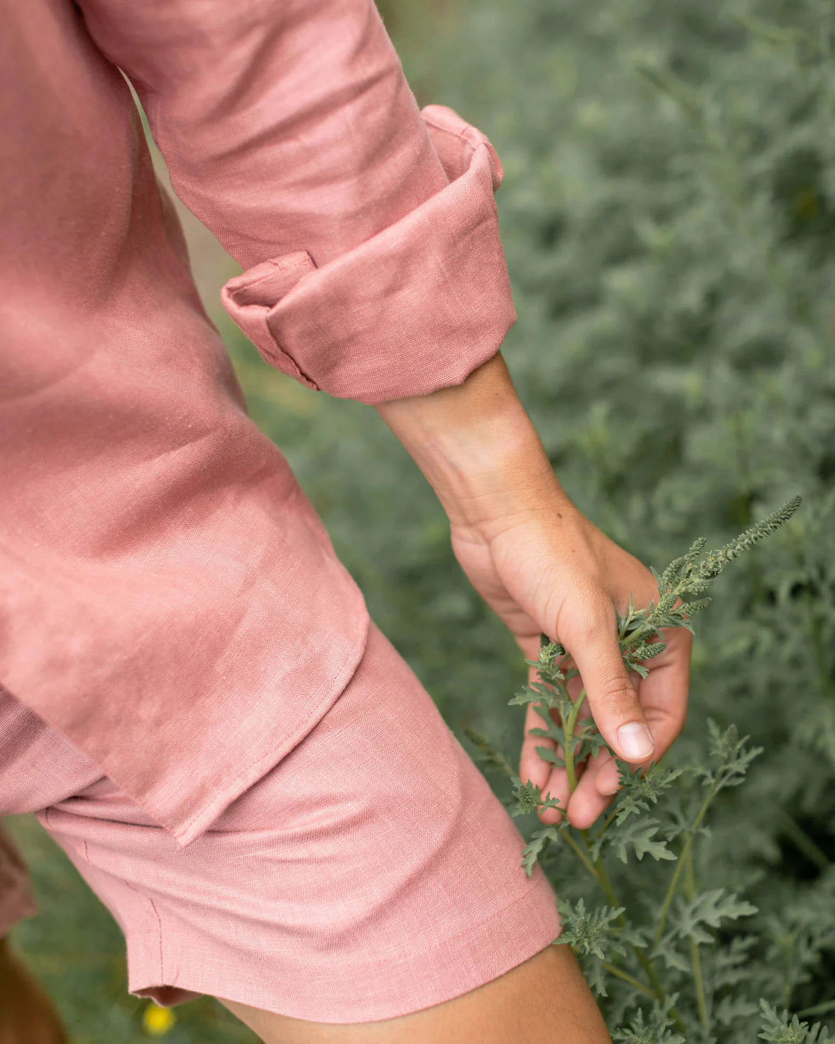 PINK LINEN SHIRT